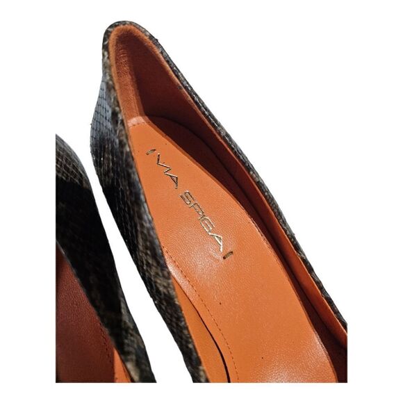 SOLD!! VIA SPIGA Snakeprint Leather Platform Heels - Size 7 - Picture 8 of 9